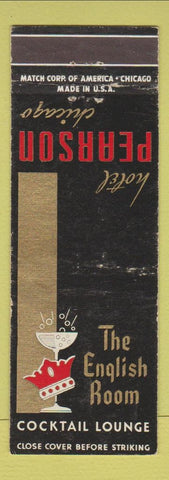 Matchbook Cover - Hotel Pearson Chicago IL English Room WEAR