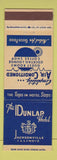 Matchbook Cover - Dunlap Hotel Jacksonville IL