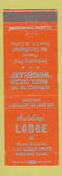 Matchbook Cover - Redding Lodge CA ORANGE