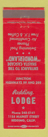 Matchbook Cover - Redding Lodge CA RED