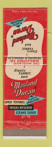 Matchbook Cover - Masland Duran Fabric plastic upholstery Mocksville NC