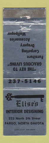 Matchbook Cover - Elise's Interior Designing Fargo ND WEAR