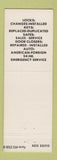 Matchbook Cover - The Lock Shop Cheyenne WY keys