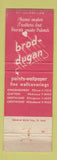 Matchbook Cover - Broad-Dugan Paints Clayton Crestwood MO IMPRINT WEAR
