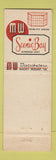 Matchbook Cover - MW Distributors Reocky Mount VA Windows