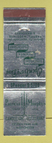 Matchbook Cover - Patrica Murphy's Candlelight Restaurant Westchester NY WEAR