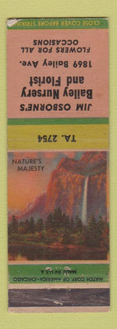Matchbook Cover - Jim Osborne's Bailey Nursery Flowers  WEAR