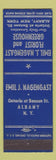 Matchbook Cover - Emil Nagengast Flowers Albany NY