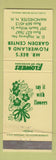 Matchbook Cover - Mr Bee's Flowers Garden Center Manchester NH