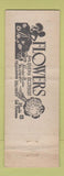 Matchbook Cover - Mansfield's Greenhouses Flowers Hamburg NY
