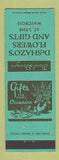 Matchbook Cover - DeShazo's Flowers and Gifts Waycross GA