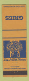 Matchbook Cover - Gries Flowers