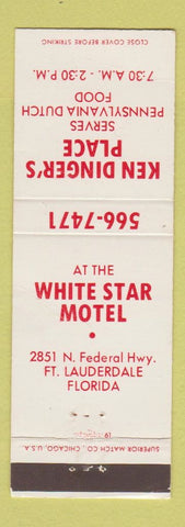 Matchbook Cover - Ken Dinger's Place White Star Motel Fort Lauderdale FL