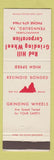 Matchbook Cover - Red Hill Grinding Wheel Corp Pennsburg PA