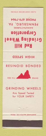Matchbook Cover - Red Hill Grinding Wheel Corp Pennsburg PA