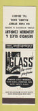 Matchbook Cover - Griswold Glass and Aluminum Palmer MA