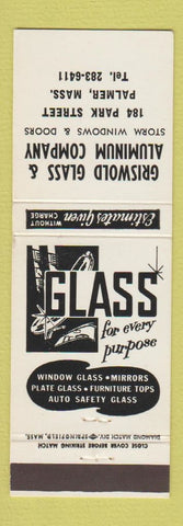 Matchbook Cover - Griswold Glass and Aluminum Palmer MA
