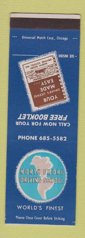 Matchbook Cover - North Shore Driving School Chicago IL SAMPLE