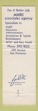 Matchbook Cover - Mark Associates Insurance San Francisco CA