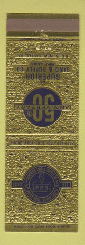 Matchbook Cover - Superior Sand and Supply New Castle PA