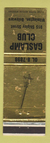 Matchbook Cover - Gaslamp Club Wilmington DE WEAR