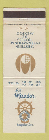 Matchbook Cover - El Mirador Hotel Acapulco Mexico