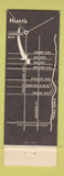 Matchbook Cover - Hunt's Restaurant Long Beach CA