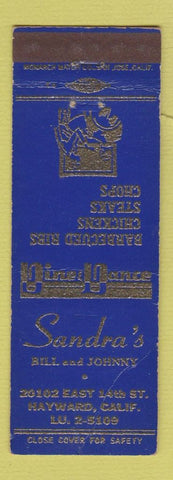 Matchbook Cover - Sandra's Restaurant Hayward CA WEAR