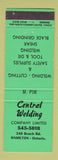 Matchbook Cover - Central Welding Hamilton ON