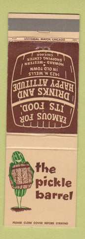 Matchbook Cover - Pickle Barrel Chicago IL