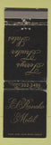 Matchbook Cover - El Rancho Motel Terrys Trailer Sales WEAR