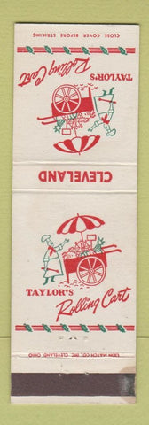 Matchbook Cover - Taylor's Rolling Cart Cleveland OH WEAR