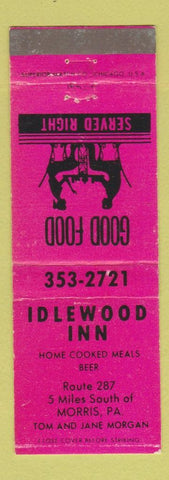 Matchbook Cover - Idlewood Inn Morris PA