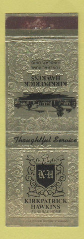 Matchbook Cover - Kirkpatrick Hawkins Funeral Home Findlay OH WEAR
