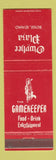Matchbook Cover - Gamekeeper Owyhee Plaza Boise ID