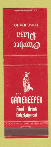 Matchbook Cover - Gamekeeper Owyhee Plaza Boise ID
