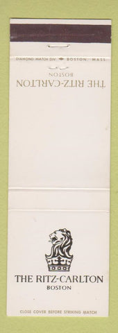 Matchbook Cover - Ritz Carlton Hotel Boston MA
