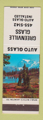 Matchbook Cover - Greenville Glass TX?