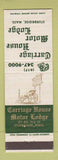 Matchbook Cover - Carriage House Motor Lodge Sturbridge MA