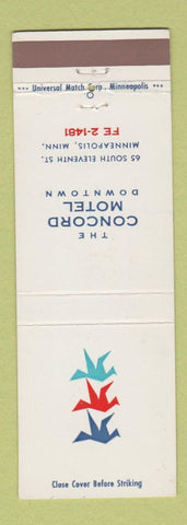Matchbook Cover - Concord Motel Minneapolis MN