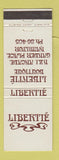 Matchbook Cover - Libertie Boutique Hamilton New Zealand