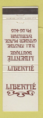 Matchbook Cover - Libertie Boutique Hamilton New Zealand