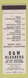 Matchbook Cover - B&W Cleaners Whittier CA WEAR