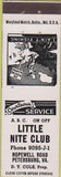 Matchbook Cover - Little Nite Club Petersburg VA