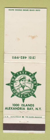 Matchbook Cover - Pine Tree Point Club Lodge Alexandria Bay NY WEAR