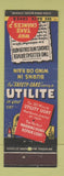 Matchbook Cover - Utilite Utility Light Merdis St Louis MO