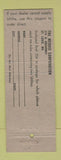 Matchbook Cover - Utilite Utility Light Merdis St Louis MO