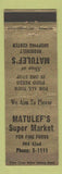 Matchbook Cover - Matulef's Super Market Grocery WEAR