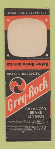 Matchbook Cover - Grey Rock Brake Lining