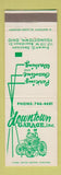 Matchbook Cover - Downtown Garage  Youngstown OH